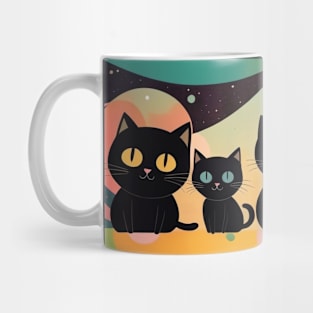 Black Cat Family Mug